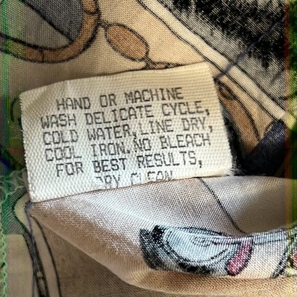 Harley Davidson MotorCycles Comic Print Blouse Size Medium Whimsical - Picture 8 of 9